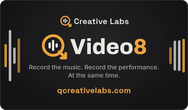 QVideo8 by Q Creative Labs: record the music and the performance at the same time. Visit qcreativelabs.com